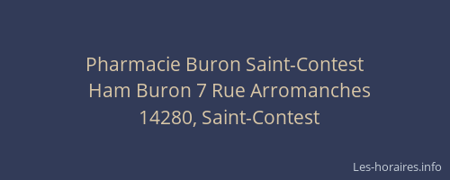Pharmacie Buron Saint-Contest