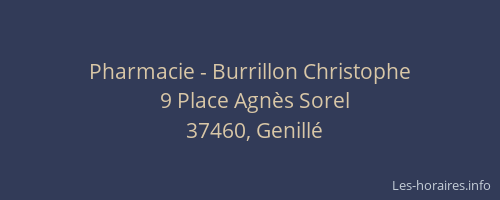 Pharmacie - Burrillon Christophe
