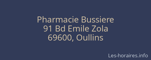 Pharmacie Bussiere