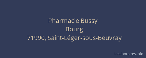 Pharmacie Bussy