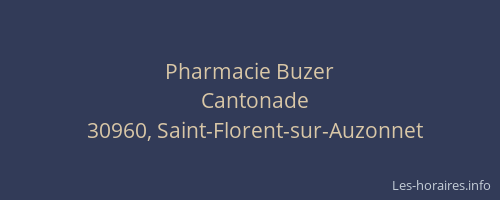 Pharmacie Buzer
