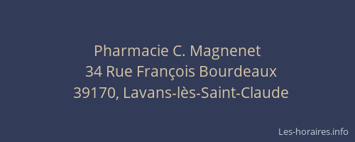 Pharmacie C. Magnenet
