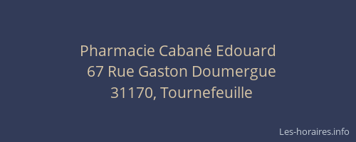 Pharmacie Cabané Edouard