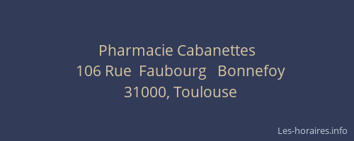 Pharmacie Cabanettes