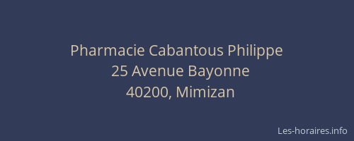 Pharmacie Cabantous Philippe