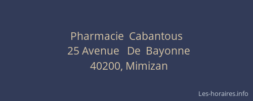 Pharmacie  Cabantous
