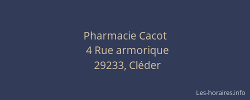 Pharmacie Cacot