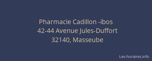 Pharmacie Cadillon -ibos