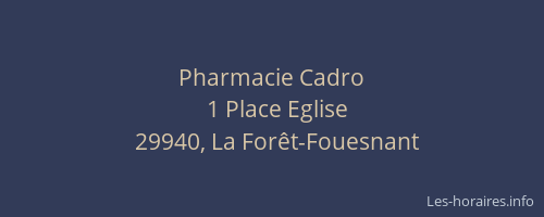Pharmacie Cadro