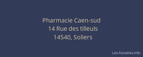Pharmacie Caen-sud