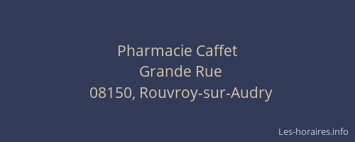 Pharmacie Caffet