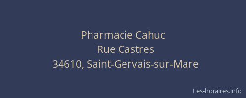 Pharmacie Cahuc