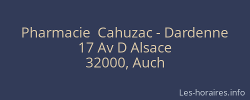 Pharmacie  Cahuzac - Dardenne