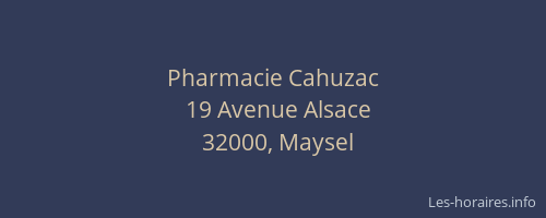 Pharmacie Cahuzac