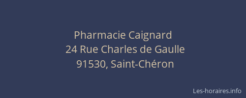 Pharmacie Caignard