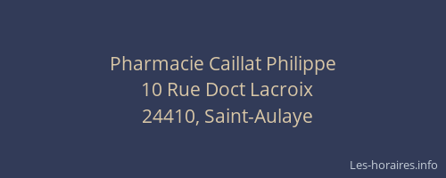 Pharmacie Caillat Philippe