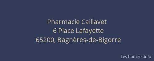 Pharmacie Caillavet