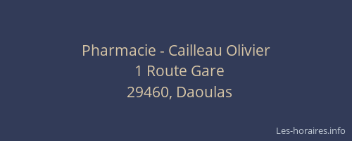 Pharmacie - Cailleau Olivier