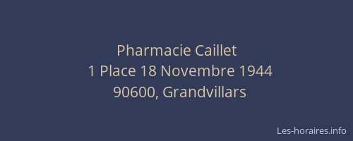 Pharmacie Caillet
