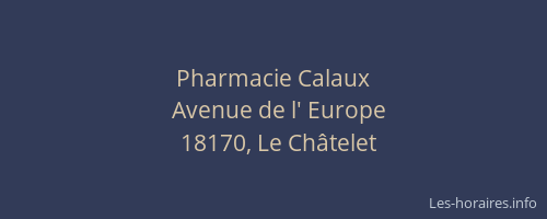 Pharmacie Calaux