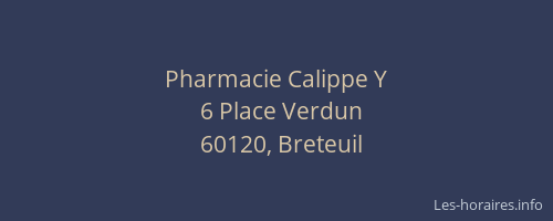 Pharmacie Calippe Y