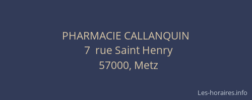 PHARMACIE CALLANQUIN
