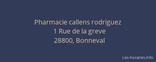 Pharmacie callens rodriguez