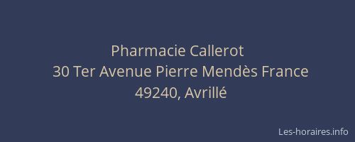 Pharmacie Callerot