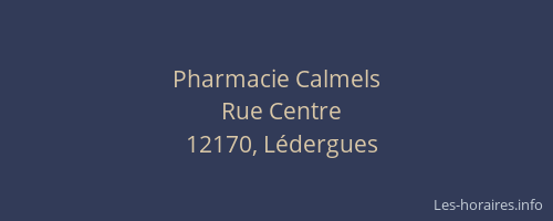 Pharmacie Calmels
