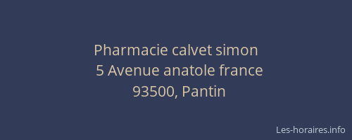 Pharmacie calvet simon