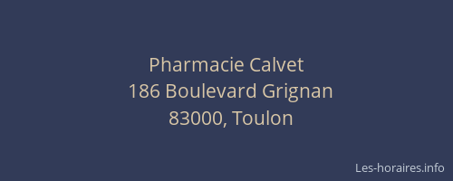 Pharmacie Calvet