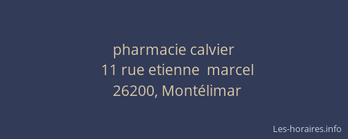 pharmacie calvier
