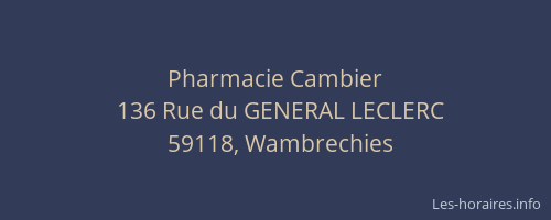 Pharmacie Cambier