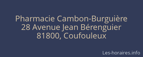 Pharmacie Cambon-Burguière