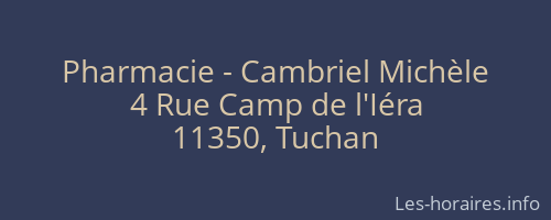Pharmacie - Cambriel Michèle