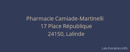 Pharmacie Camiade-Martinelli