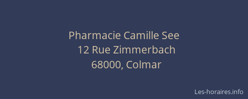 Pharmacie Camille See