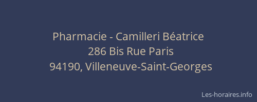 Pharmacie - Camilleri B&eacute;atrice