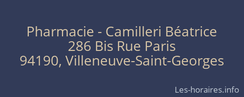 Pharmacie - Camilleri Béatrice