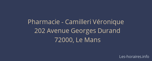 Pharmacie - Camilleri Véronique