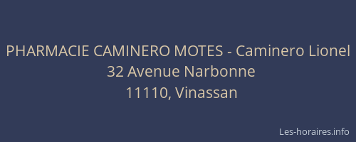 PHARMACIE CAMINERO MOTES - Caminero Lionel