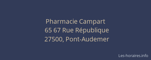 Pharmacie Campart