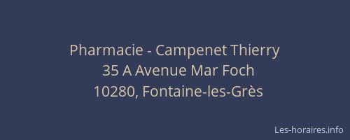 Pharmacie - Campenet Thierry
