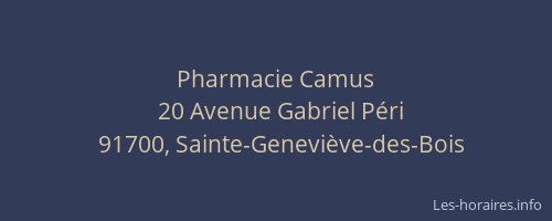 Pharmacie Camus