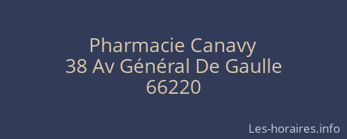 Pharmacie Canavy