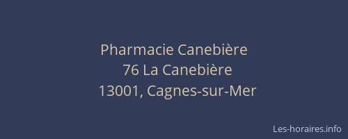 Pharmacie Canebière