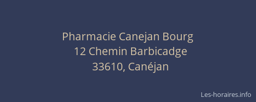 Pharmacie Canejan Bourg