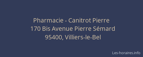 Pharmacie - Canitrot Pierre