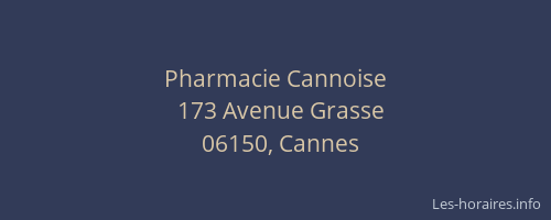 Pharmacie Cannoise