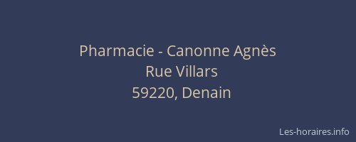 Pharmacie - Canonne Agnès